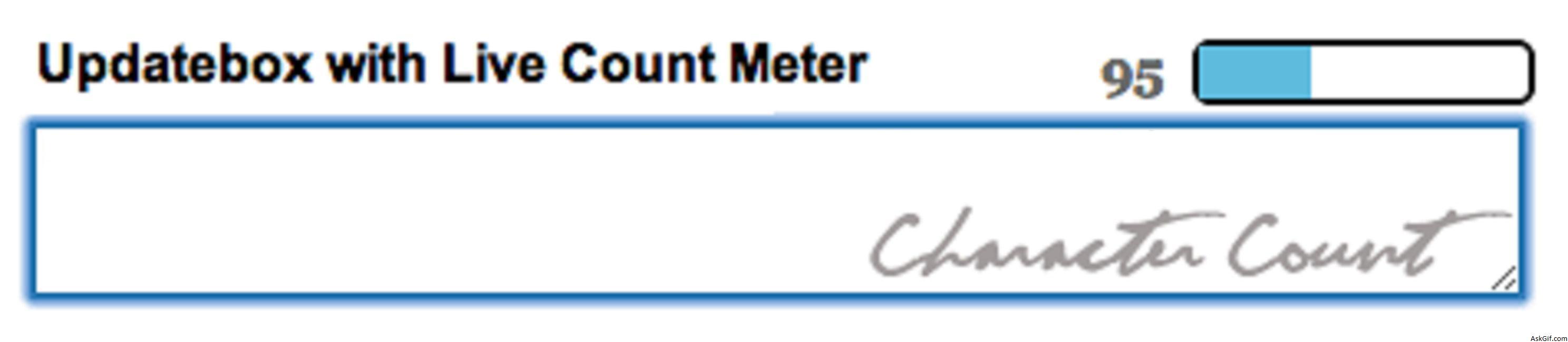 Count and Show Live Character in a Meter with Jquery.