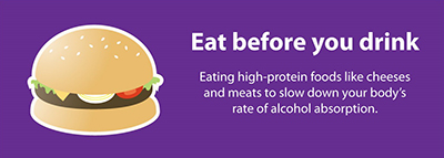 3. पहले कुछ खाना खाओ