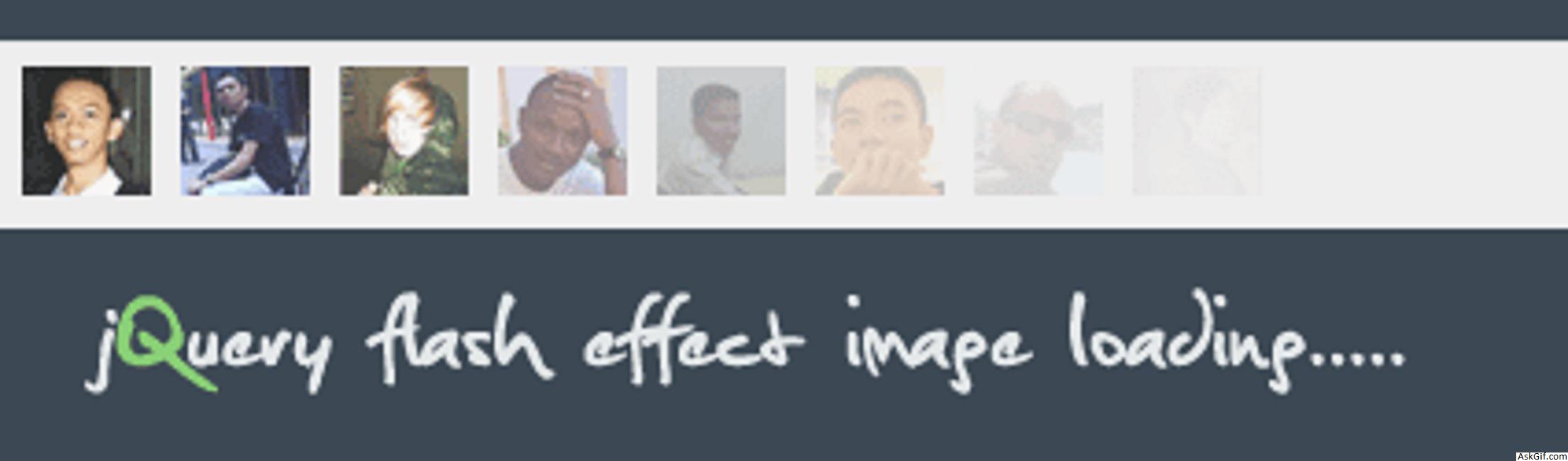 AddFlash Effect to Image Loading using Jquery.