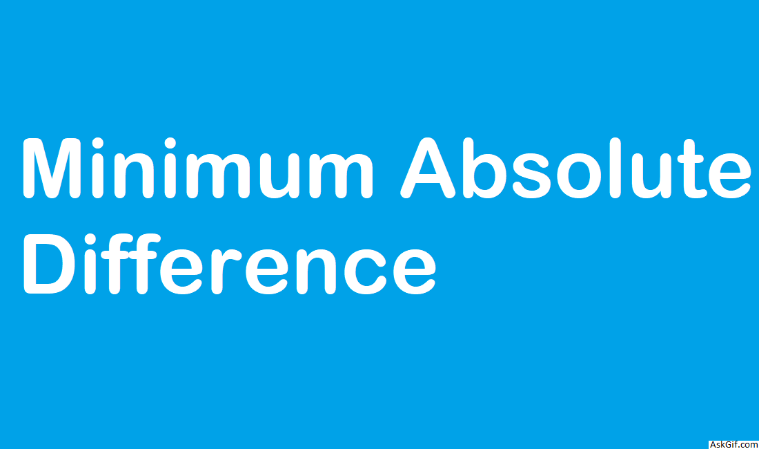 Minimum Absolute Difference - Array - Easy - LeetCode