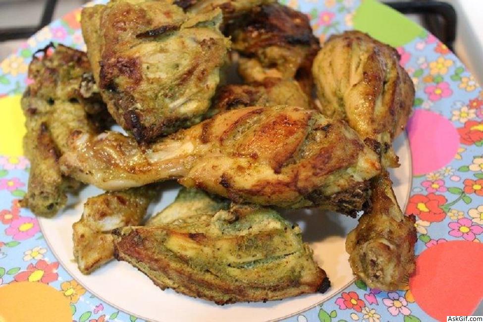 टेस्टी बेक्ड बेक्ड मुरग (चिकन) बादामी कबाब रेसिपी