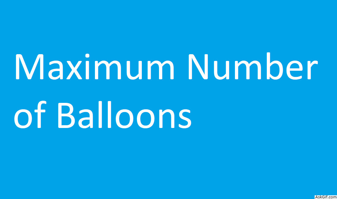 Maximum Number of Balloons