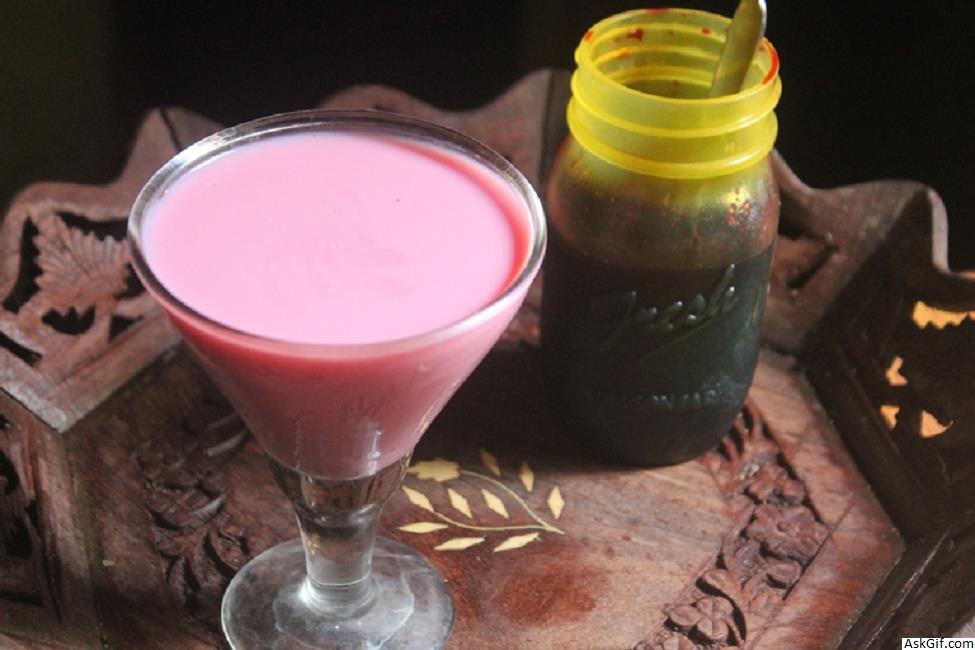 चुकंदर का दूध पकाने की विधि, चुकंदर का उपयोग करके गुलाब का दूध