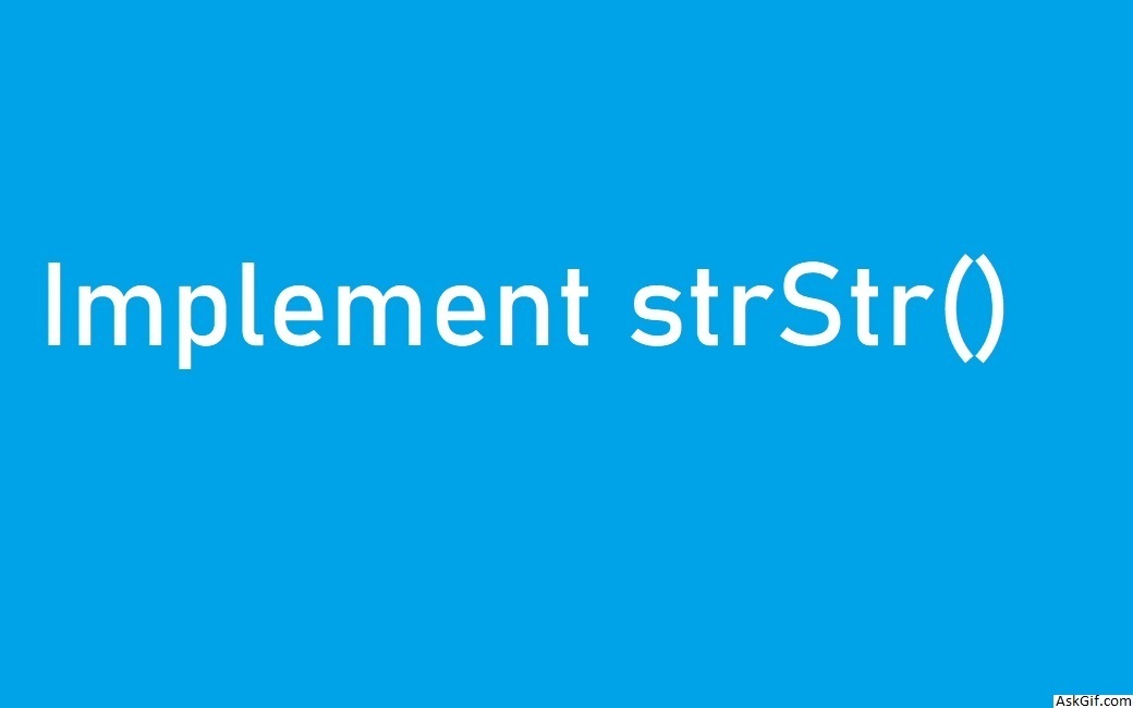 Implement strStr() - String - Easy - LeetCode