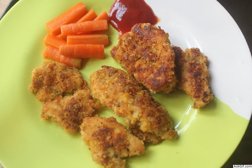 Tasty Cheesy Chicken Nuggets ( Kids Special ) Recipe