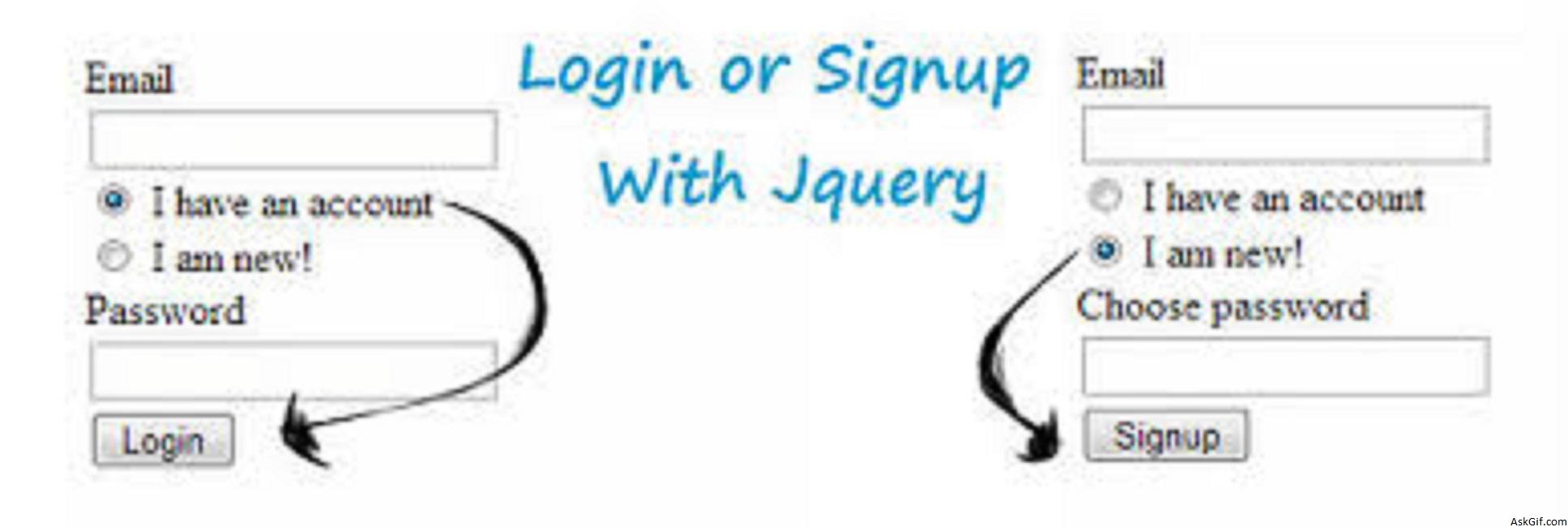 Implementing Login or Signup with Jquery and PHP