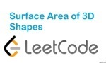 Surface Area of 3D Shapes - Math - Easy - LeetCode