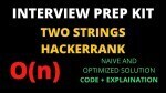Two Strings - HashMap - Easy - HackerRank