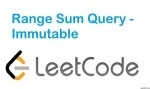 Range Sum Query - Immutable - Array - Easy - LeetCode