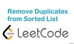 Remove Duplicates from Sorted List - Linked List - Easy - LeetCode