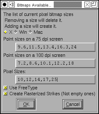 Bitmap strikes