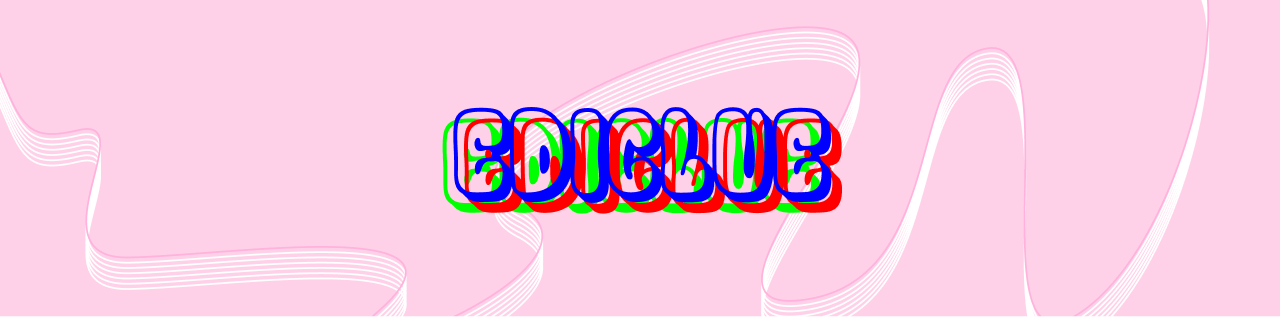 EDICLUE, ribbon-like form in the background