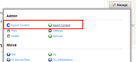 import/export dnn content