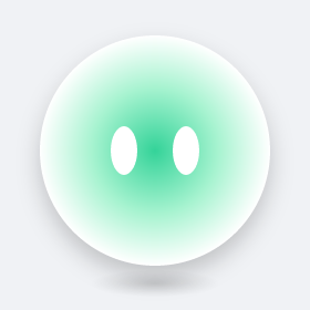 思考，绿色水球，白色眼睛