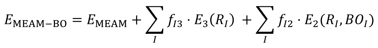 MEAM-BO equation