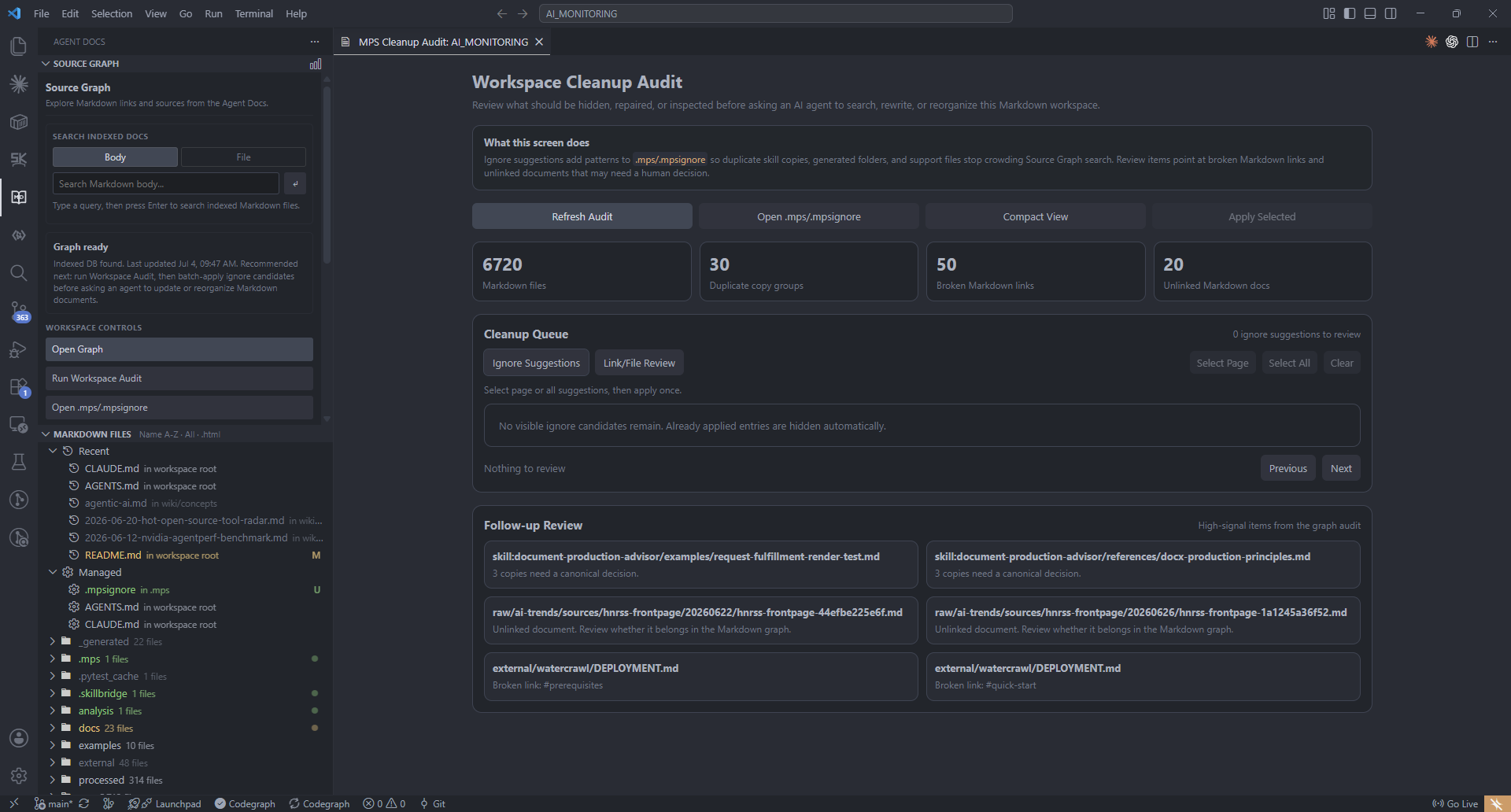 Workspace Cleanup Audit