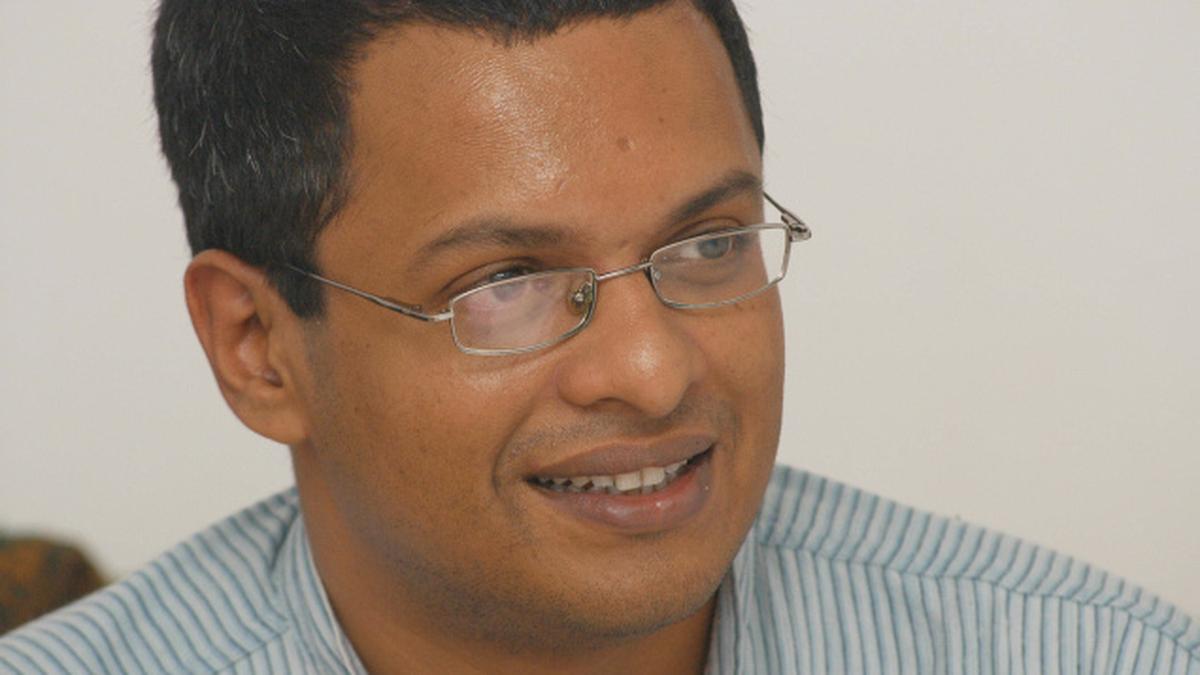 Photograph of Sunil Abraham used alongside The Hindu profile article 'Fighting Battles Online'.