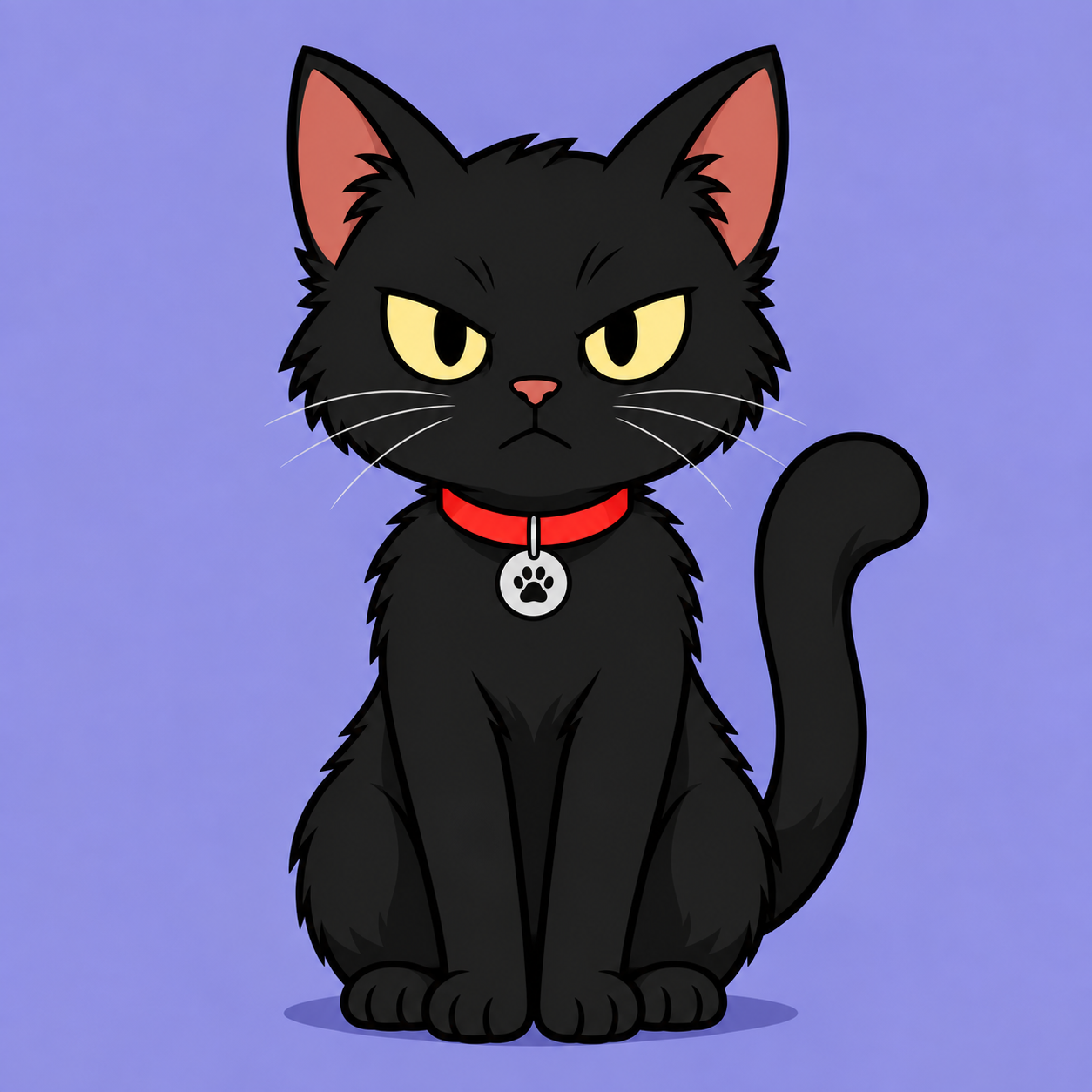 Mo, a front-facing cartoon cat character from TSPA