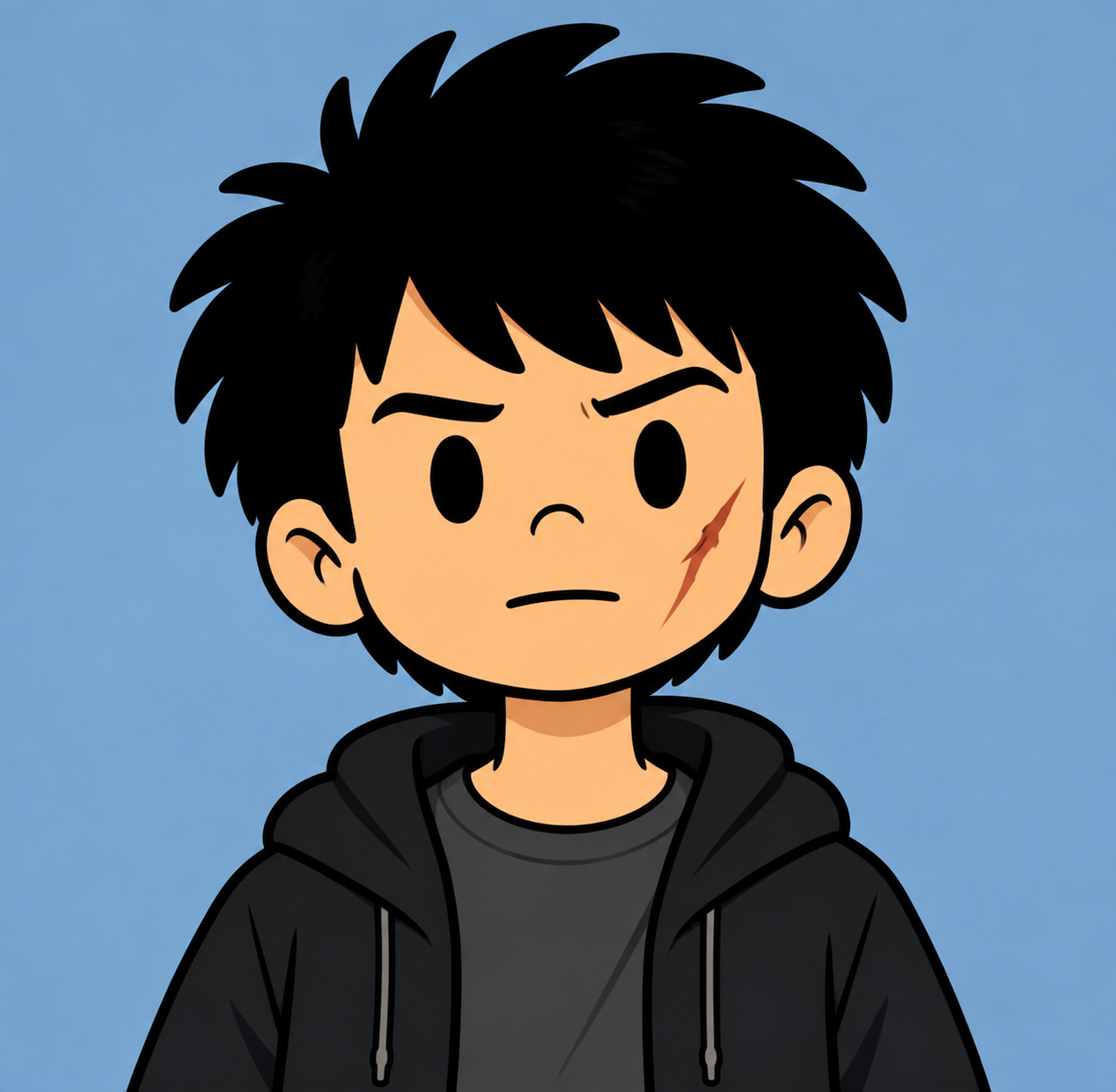 To, a front-facing cartoon boy character from TSPA