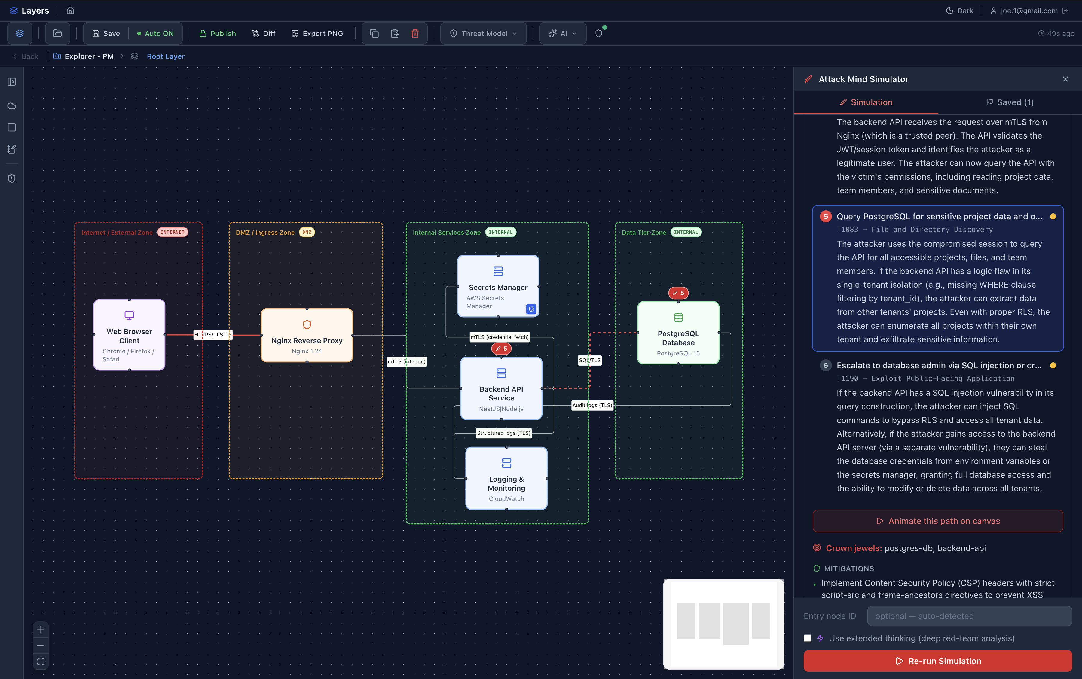 AI attack simulation showing kill chain paths