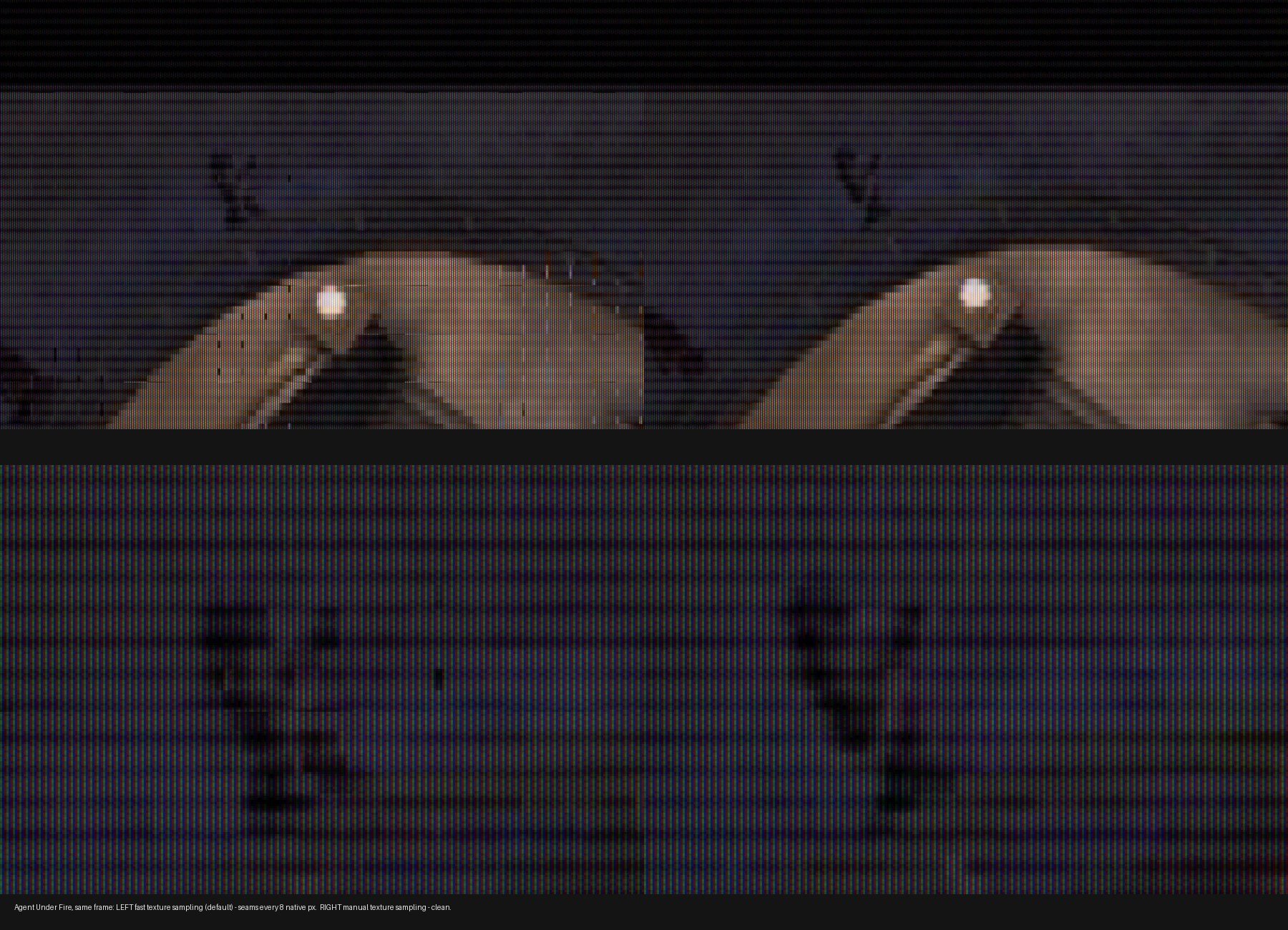 Agent Under Fire, fast vs manual texture sampling