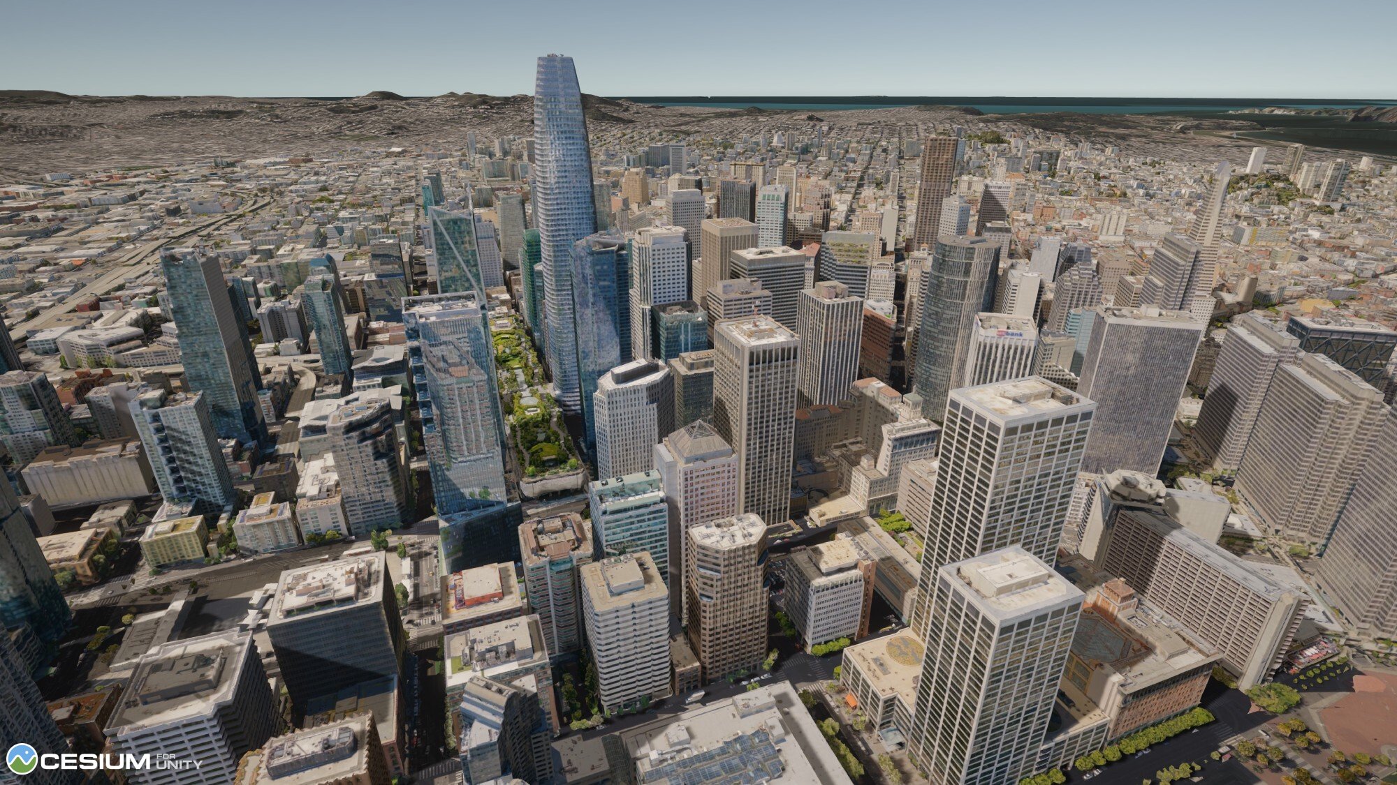 Aerometrex Photogrammetry of San Francisco in Cesium for Unity