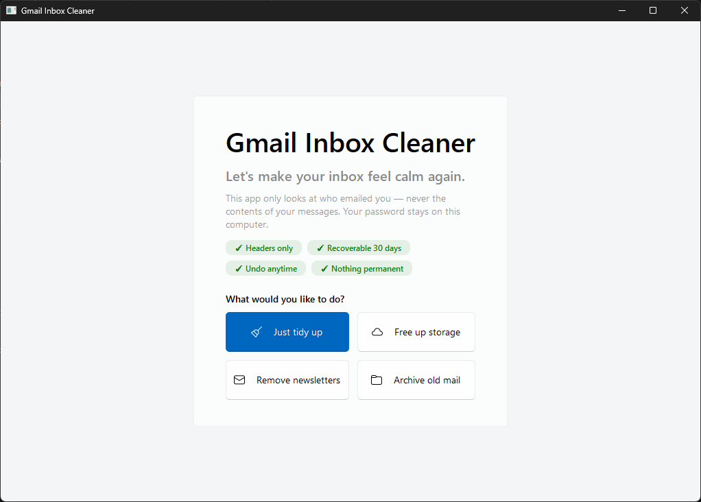 Gmail Cleaner screenshot