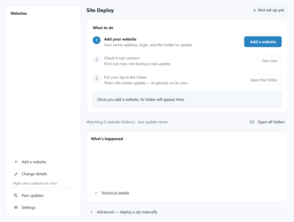 Site Deploy screenshot