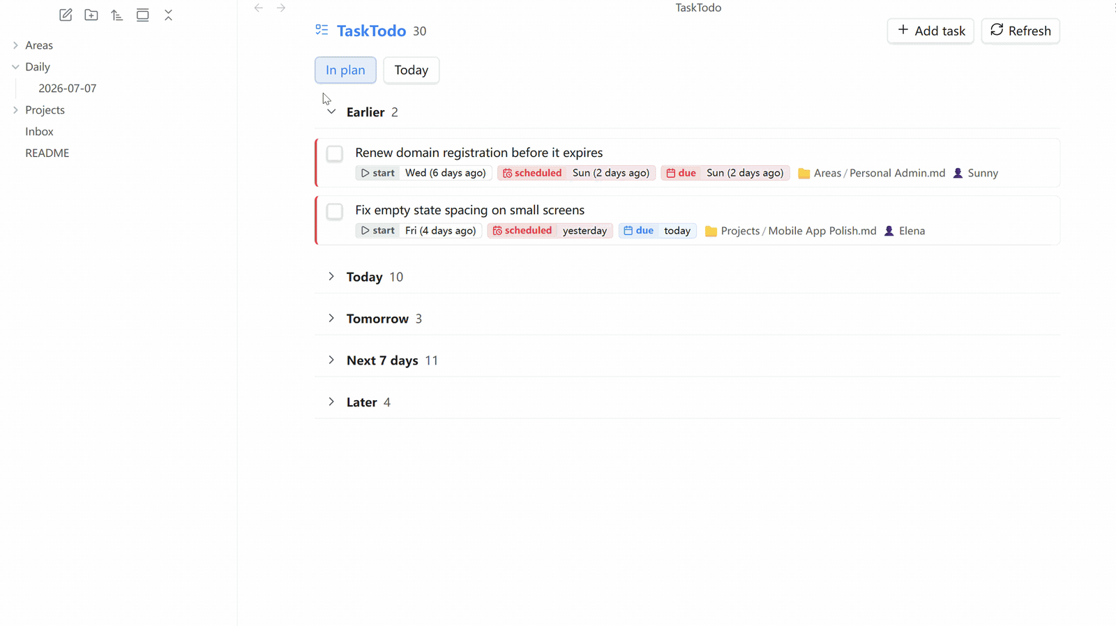 TaskTodo demo