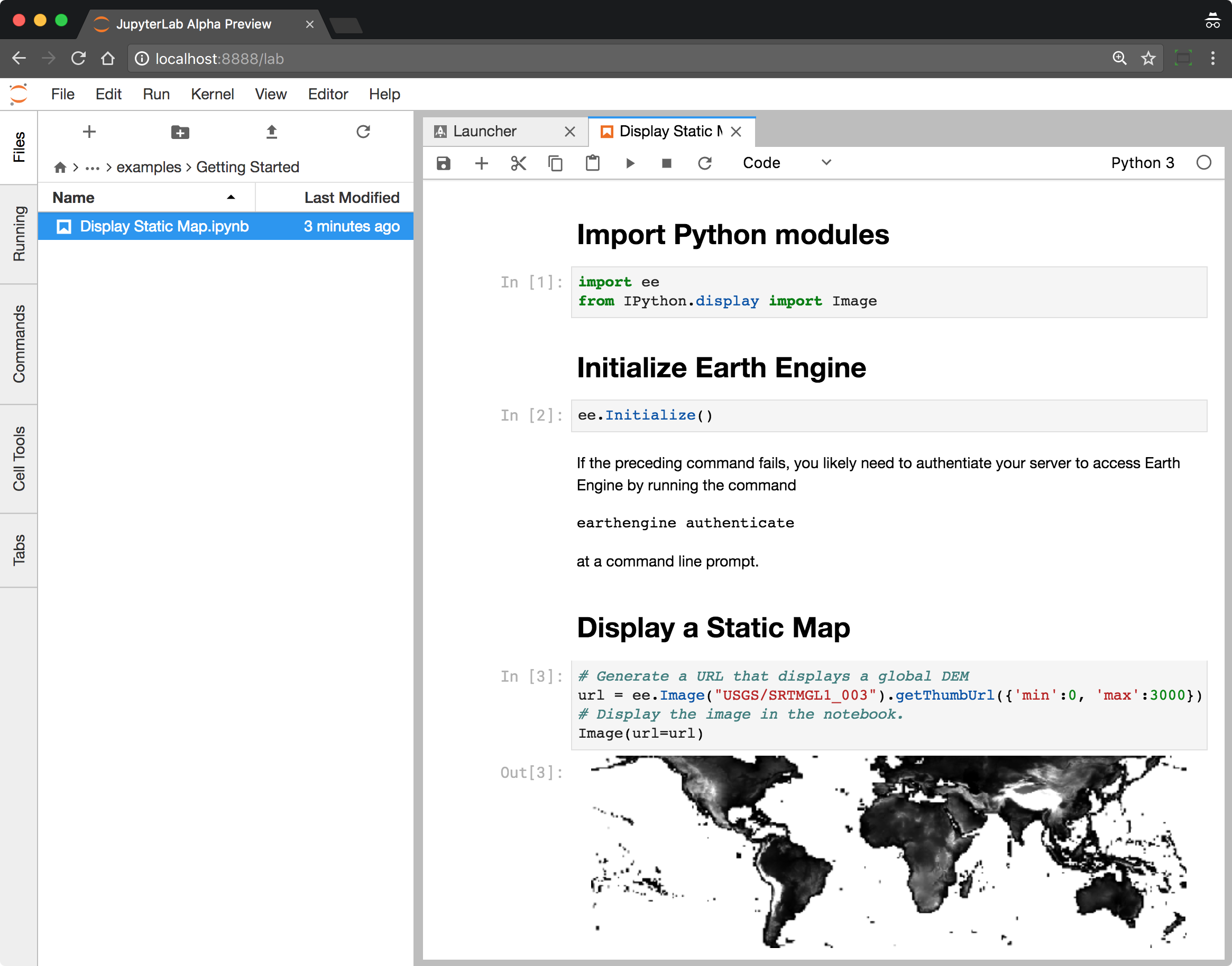 JupyterLab example