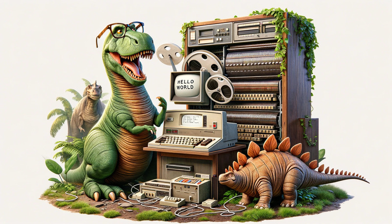 Dinosaurs programming COBOL