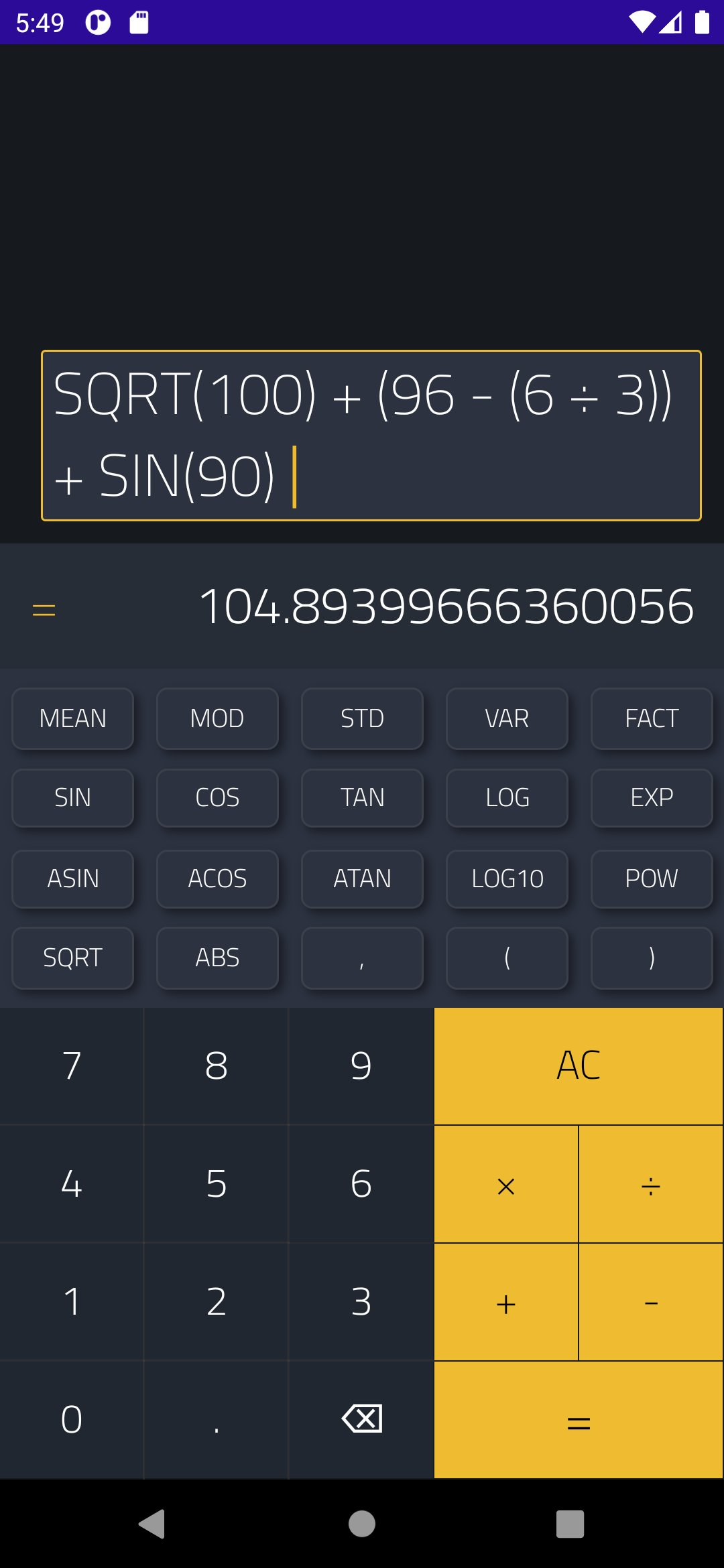 MAUI App - Calculator Screen