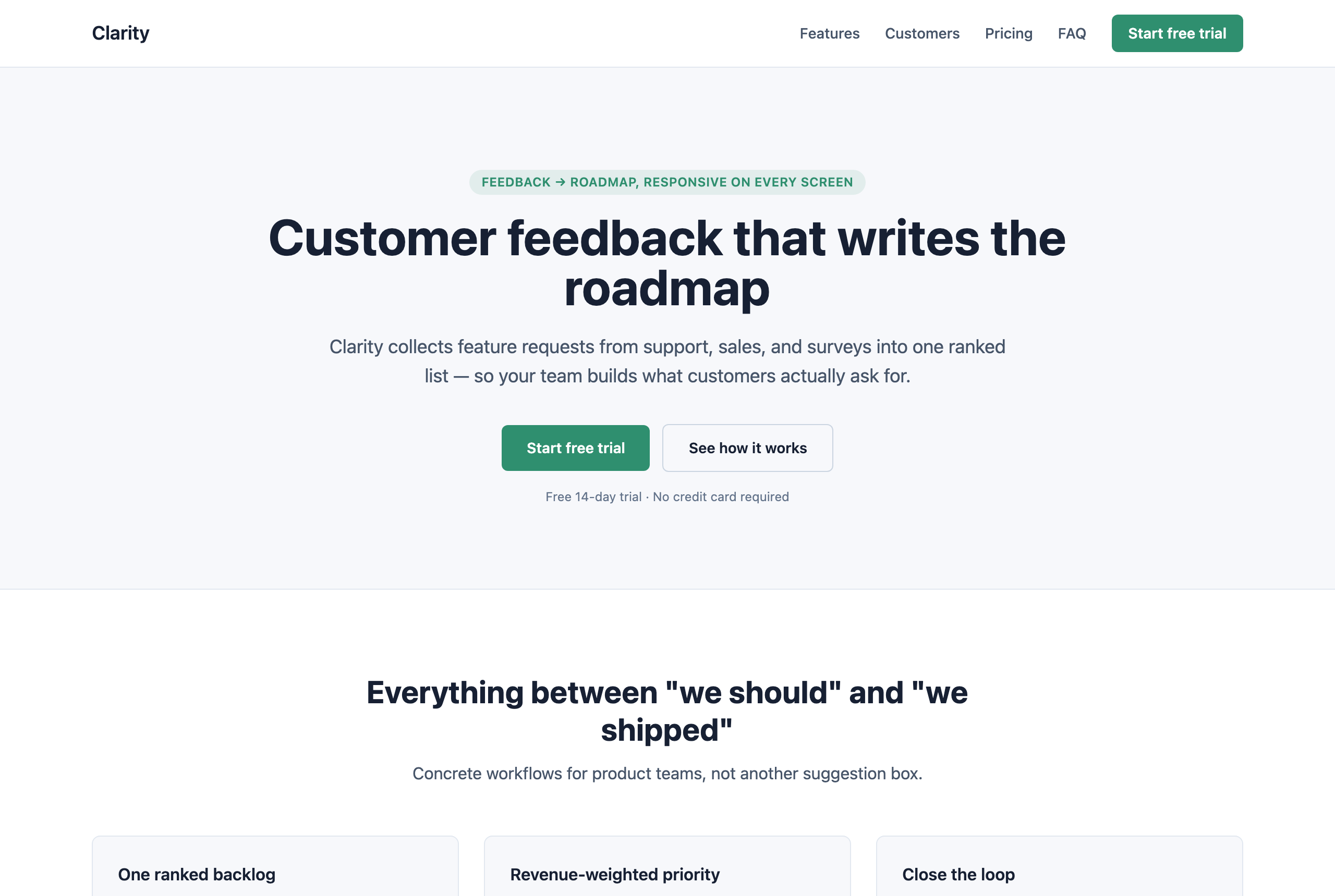 Generated SaaS landing page