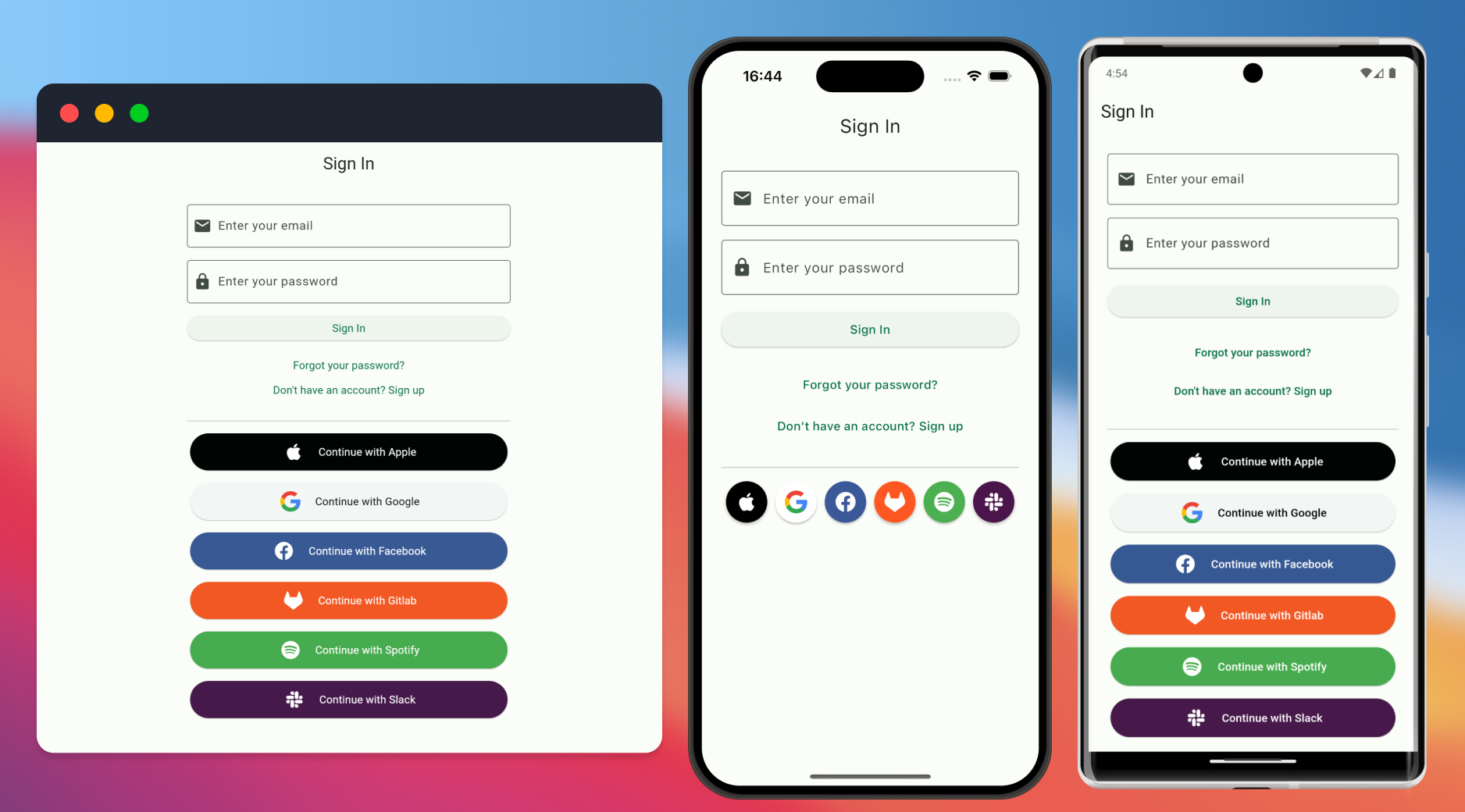 Supabase Auth UI Sample Supabase Auth UI