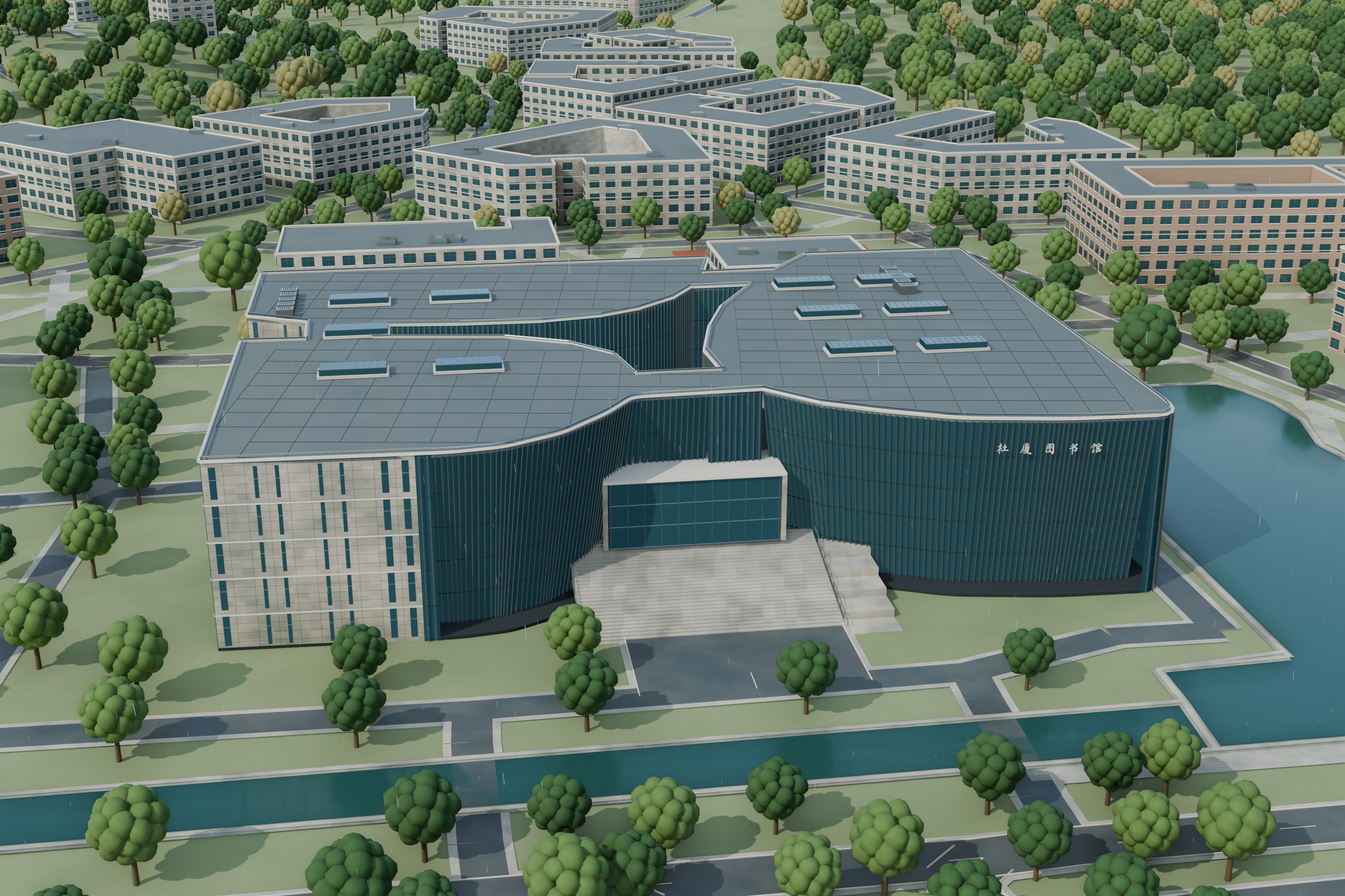 仙林校园：Blender 漫游与建筑摄影