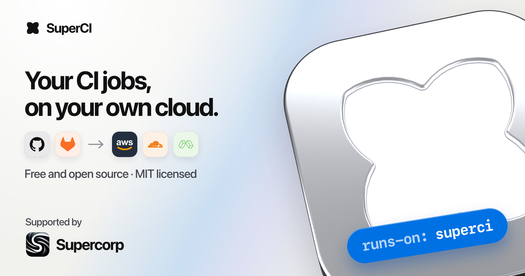 Your CI jobs, on your own cloud