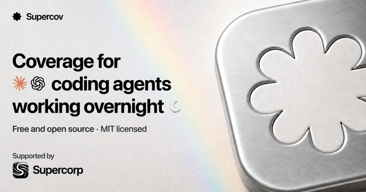 Supercov: Coverage for coding agents working overnight