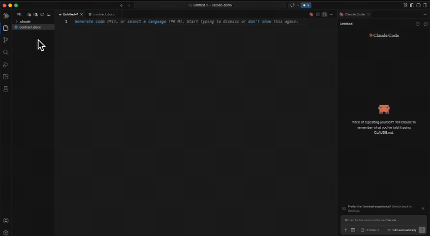SuperDoc VS Code Extension Demo