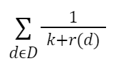 Reciprocal Rank Fusion Equation