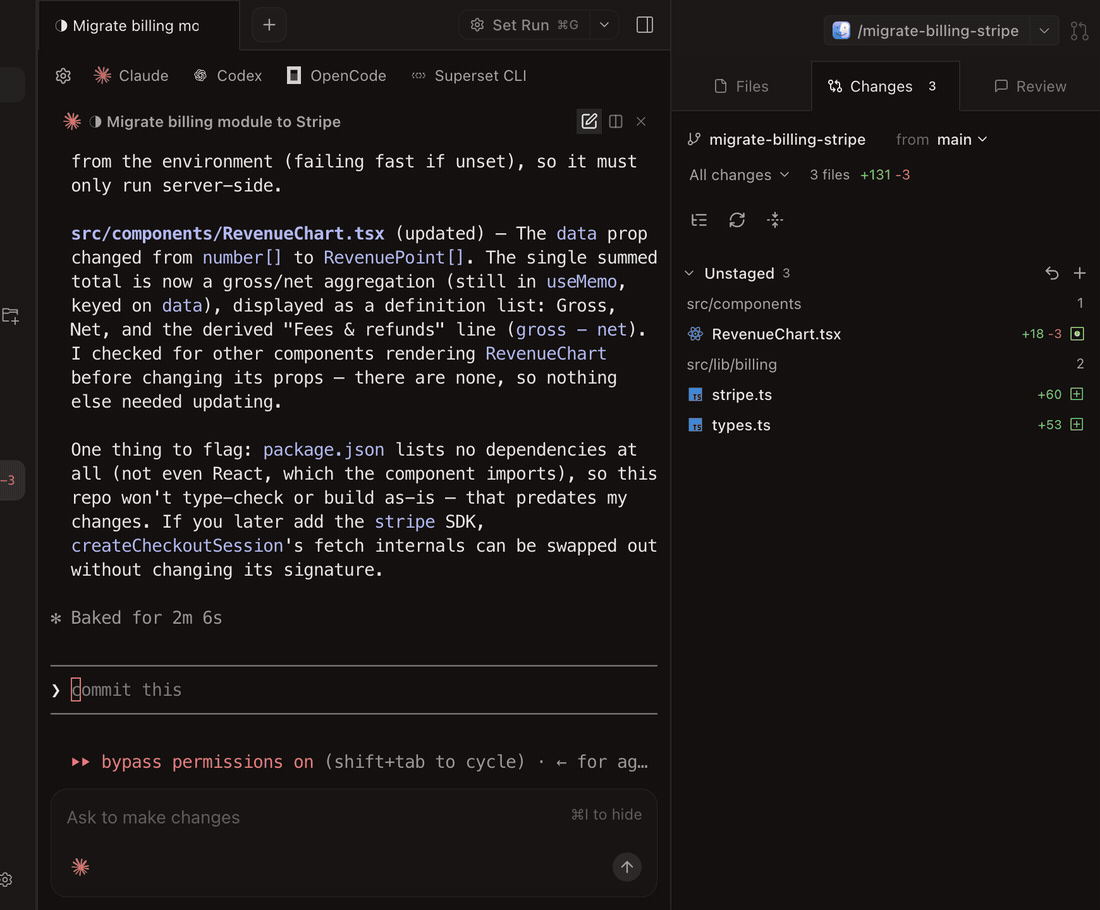 Typing a follow-up with an @-file mention in the rich prompt editor next to a split terminal