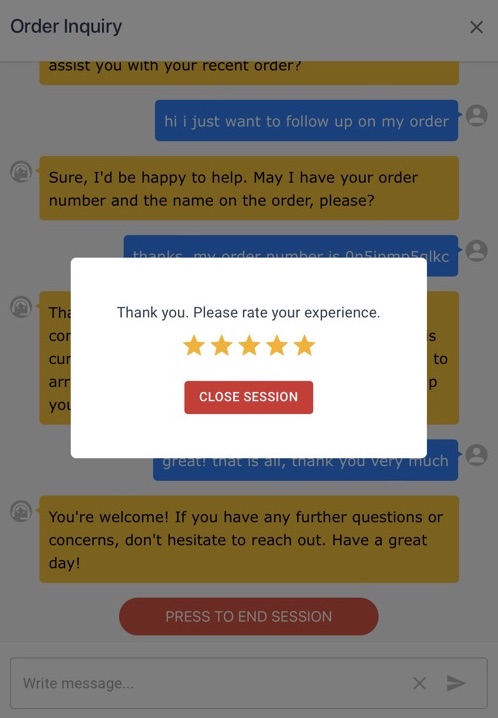 Customer Rating