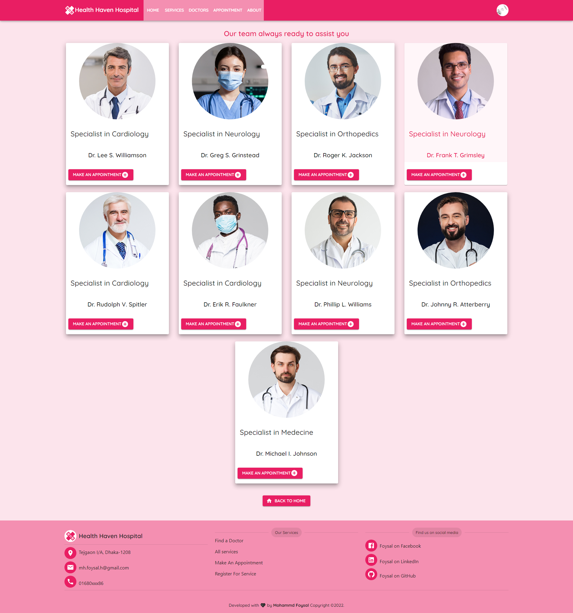 doctors page