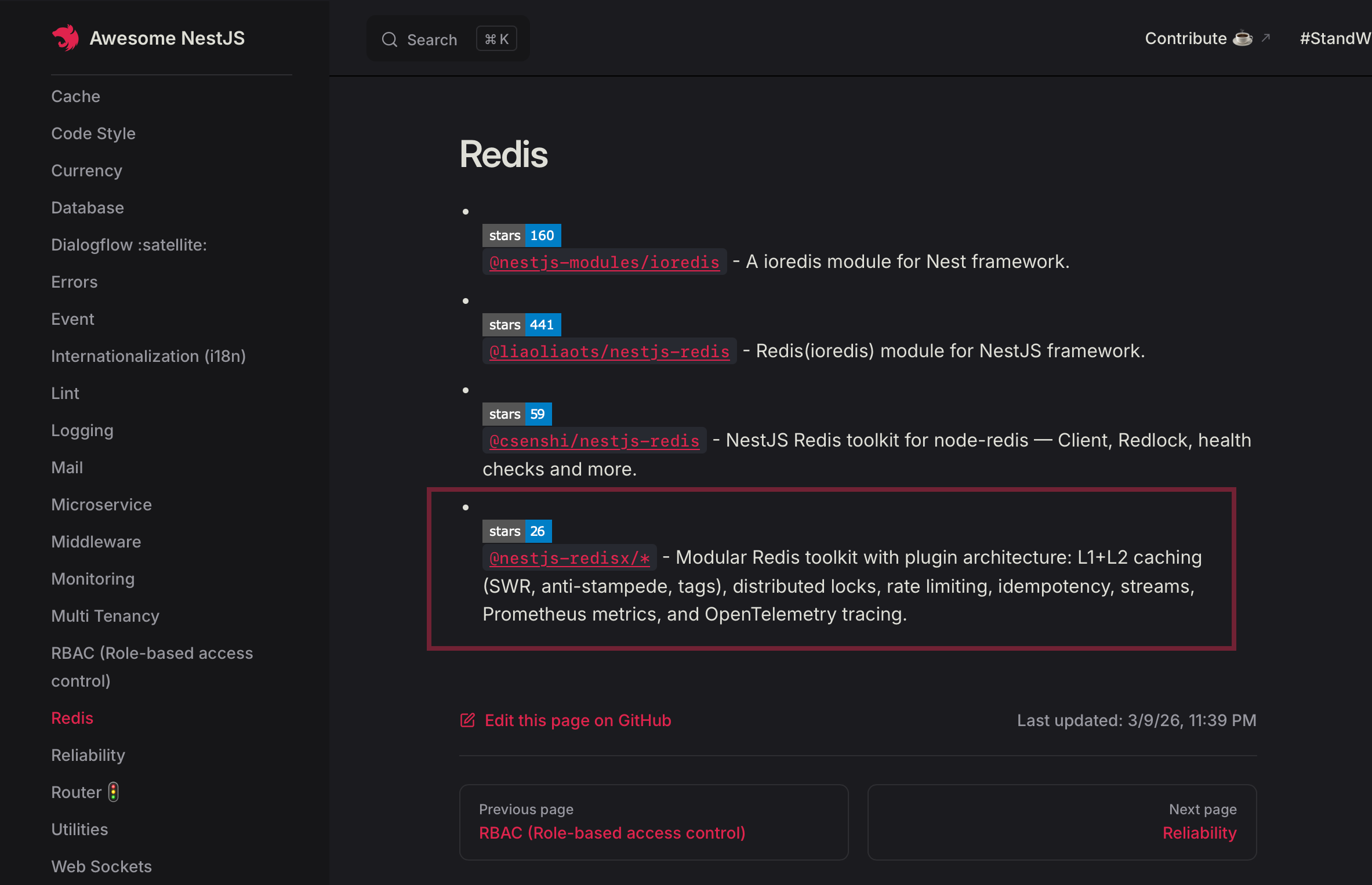 NestJS RedisX: Now a Part of Awesome NestJS