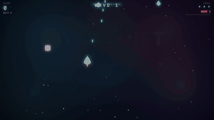 Star Drift, a space shooter the model wrote in one prompt, playing itself