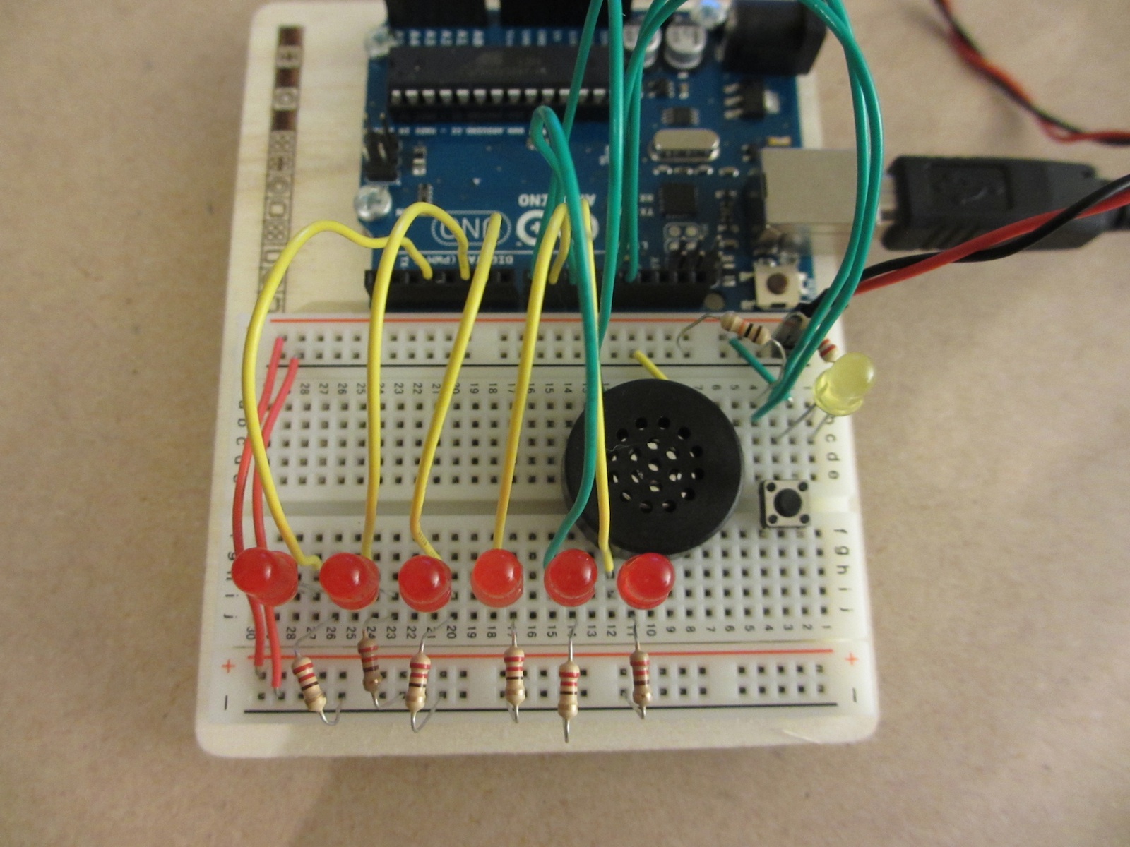 LEDs and breadboard 