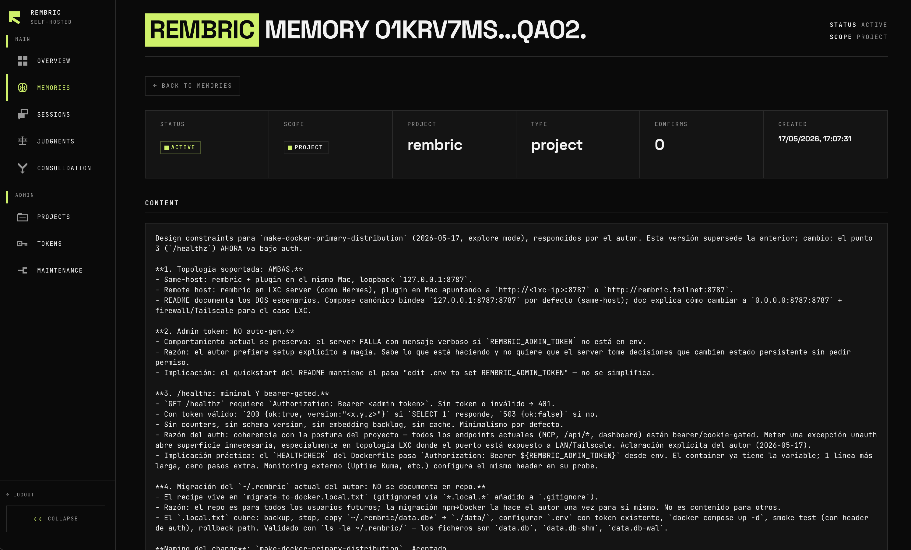 Memory detail