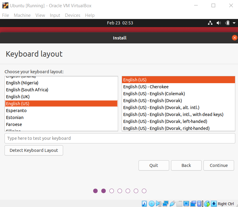 keyboard layout