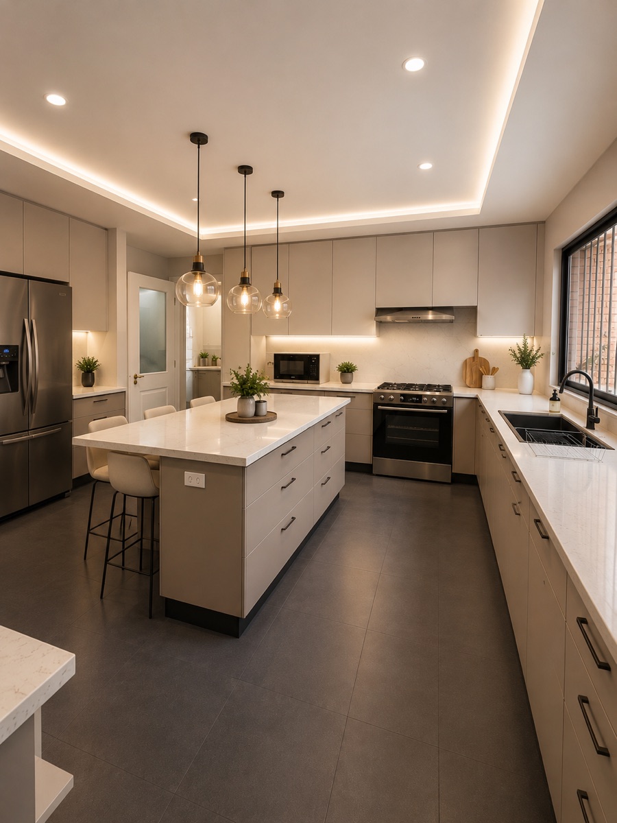 Cocina después de remodelar