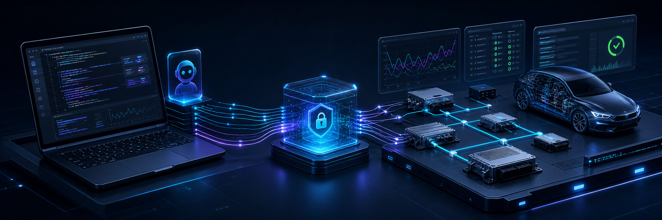 AI 智能体通过安全编排连接汽车网络测试台架