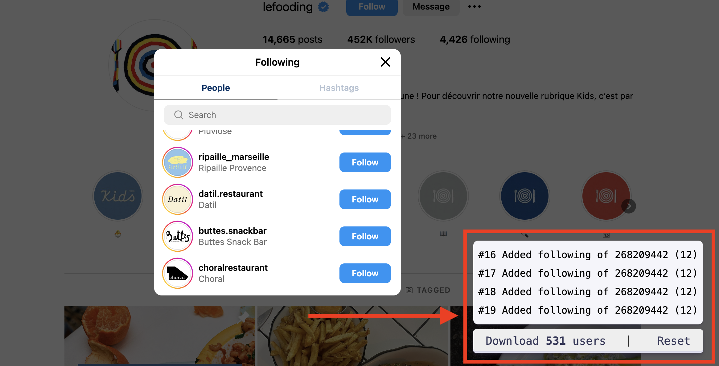 Instagram Users Scraper